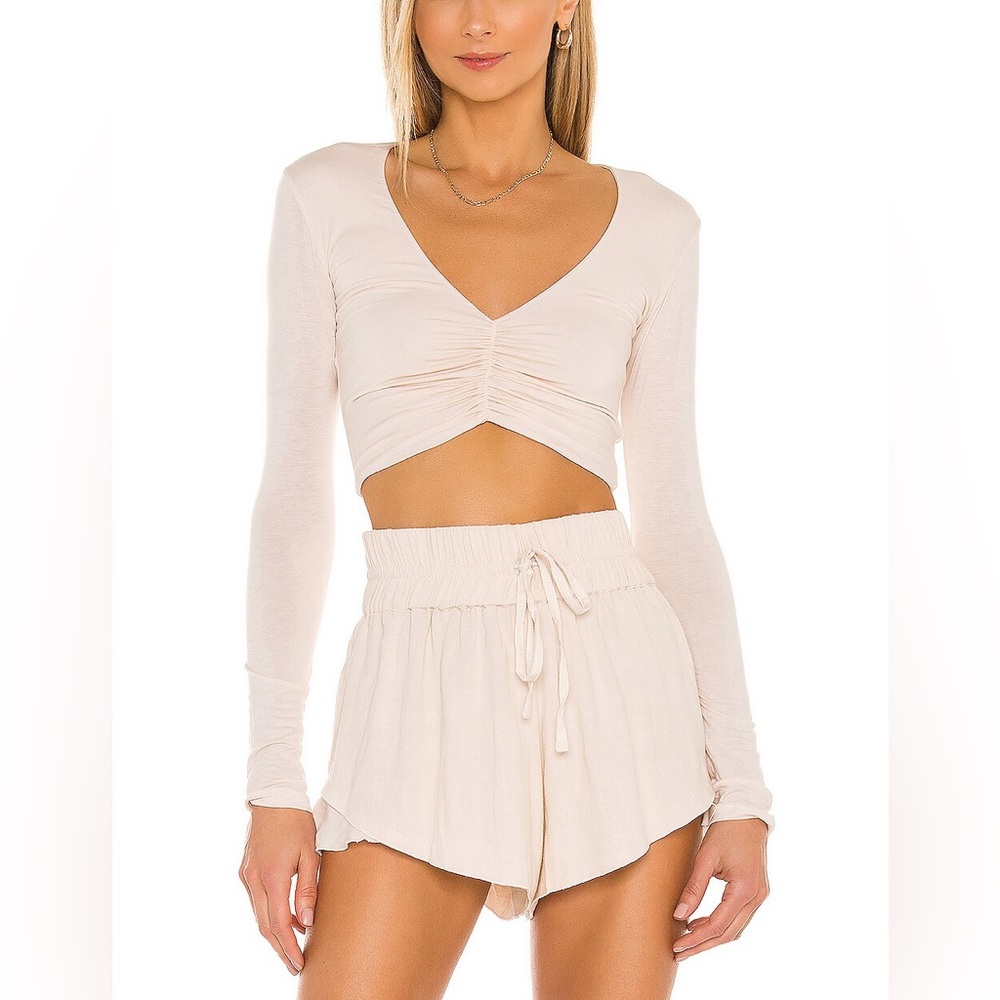 Indah Valour Long Sleeve Top in Opal size 3/L.